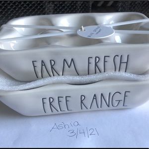 Rae dunn Farm Fresh/Free range Eggs